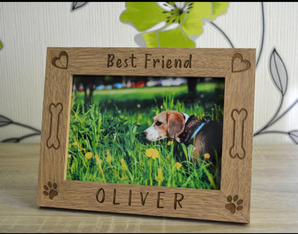 Персонализированная фоторамка с изображением собаки на заказ для питомца