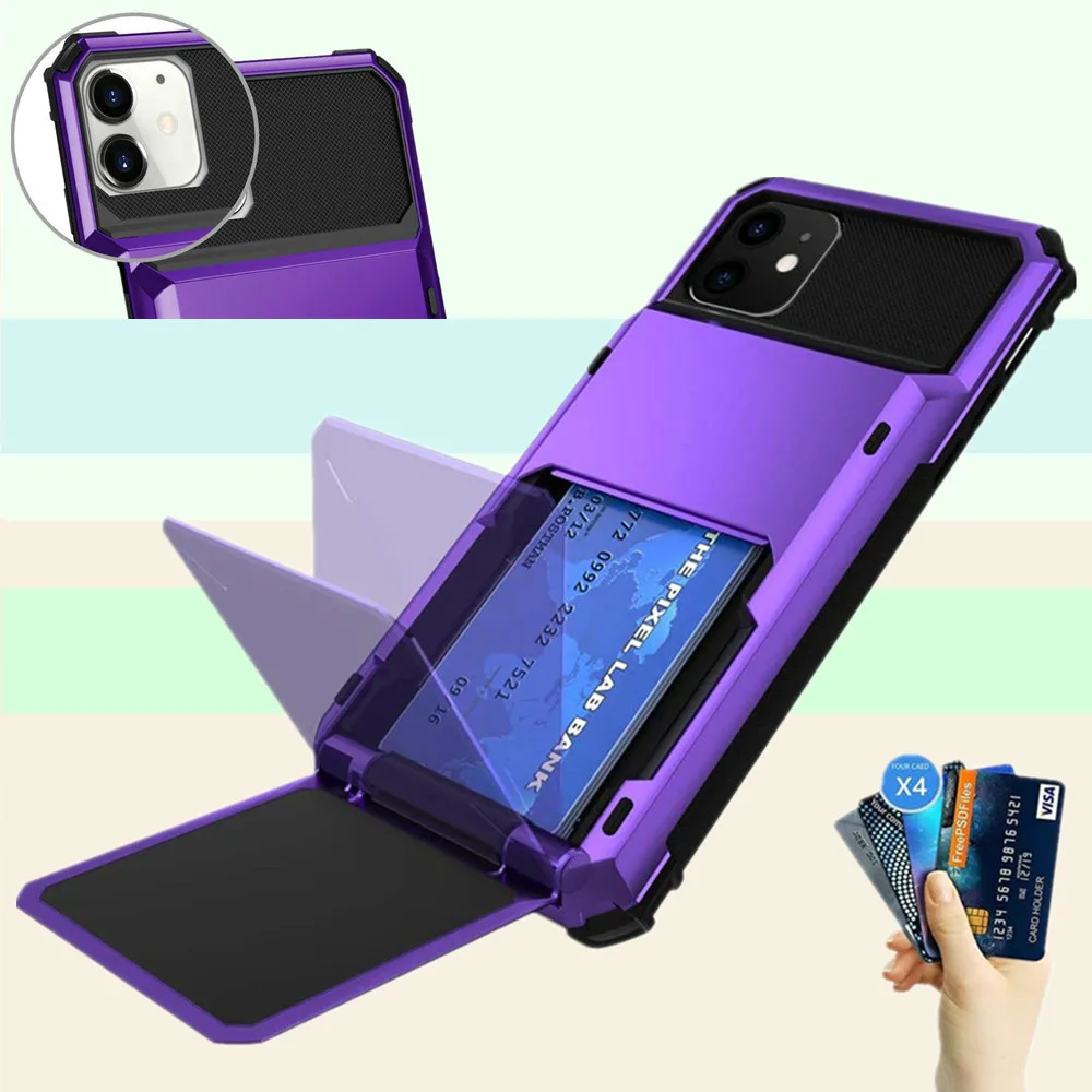 

For iPhone 11 Case 12 Pro Max Mini X XS XR Case Wallet Card Hidden Credit Card Cover For iPhone 11 12 Pro Max 12Pro 12 Mini Case