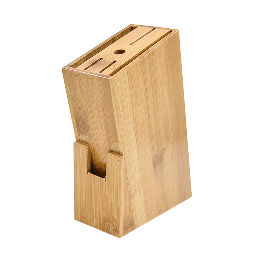 Wood Kitchen Knife Holder Multifunctional Storage Rack Tool Bamboo Block Stand Accessories | Дом и сад