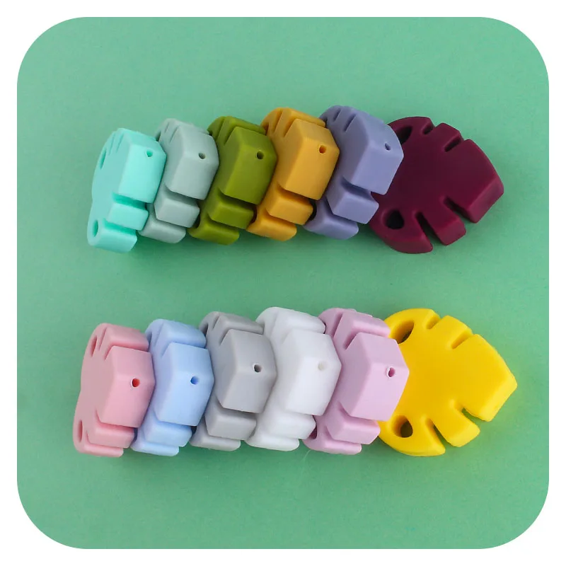 5 шт. Силиконовые Прорезыватели для зубов в форме листьев |