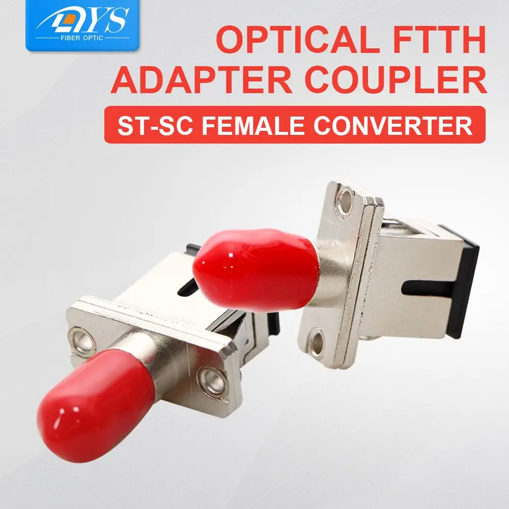 

10 шт. Гибридный переходник SC к ST Simplex, металлический гнездовой к гнездовому оптоволоконному соединителю