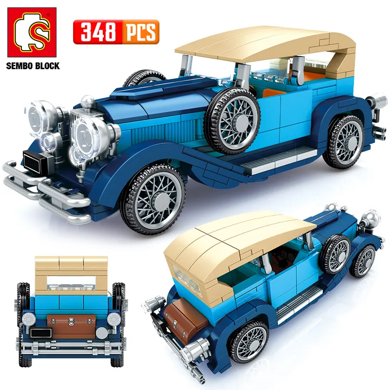 

Новые высокотехнологичные классические автомобили Mould King, модель MOC, строительные блоки, конструктор механический ретро автомобиль, кирпич...