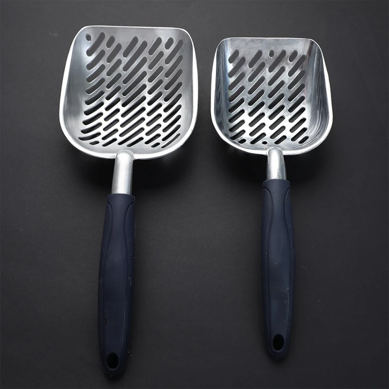 Большой металлический ковш для кошачьего туалета с длинной ручкой глубокая