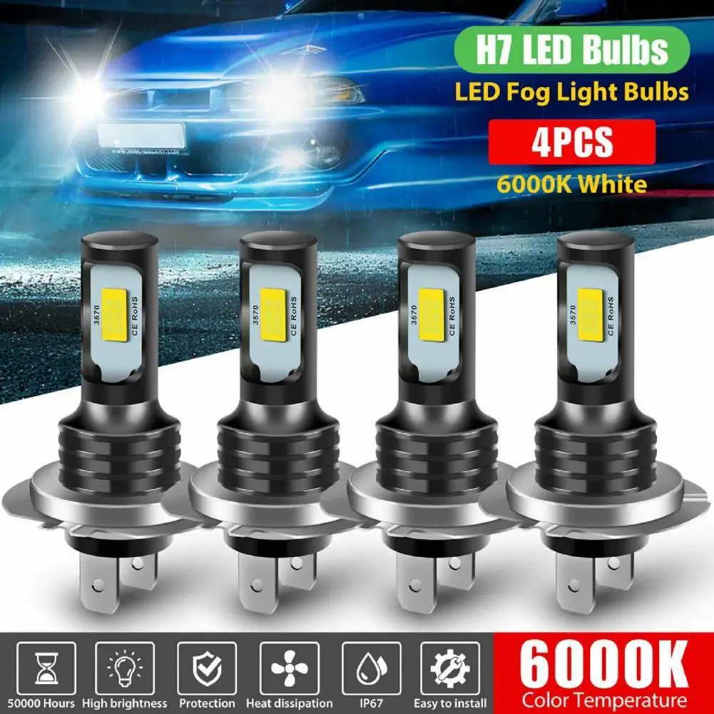 

4 шт., Автомобильные противотуманные фары H7