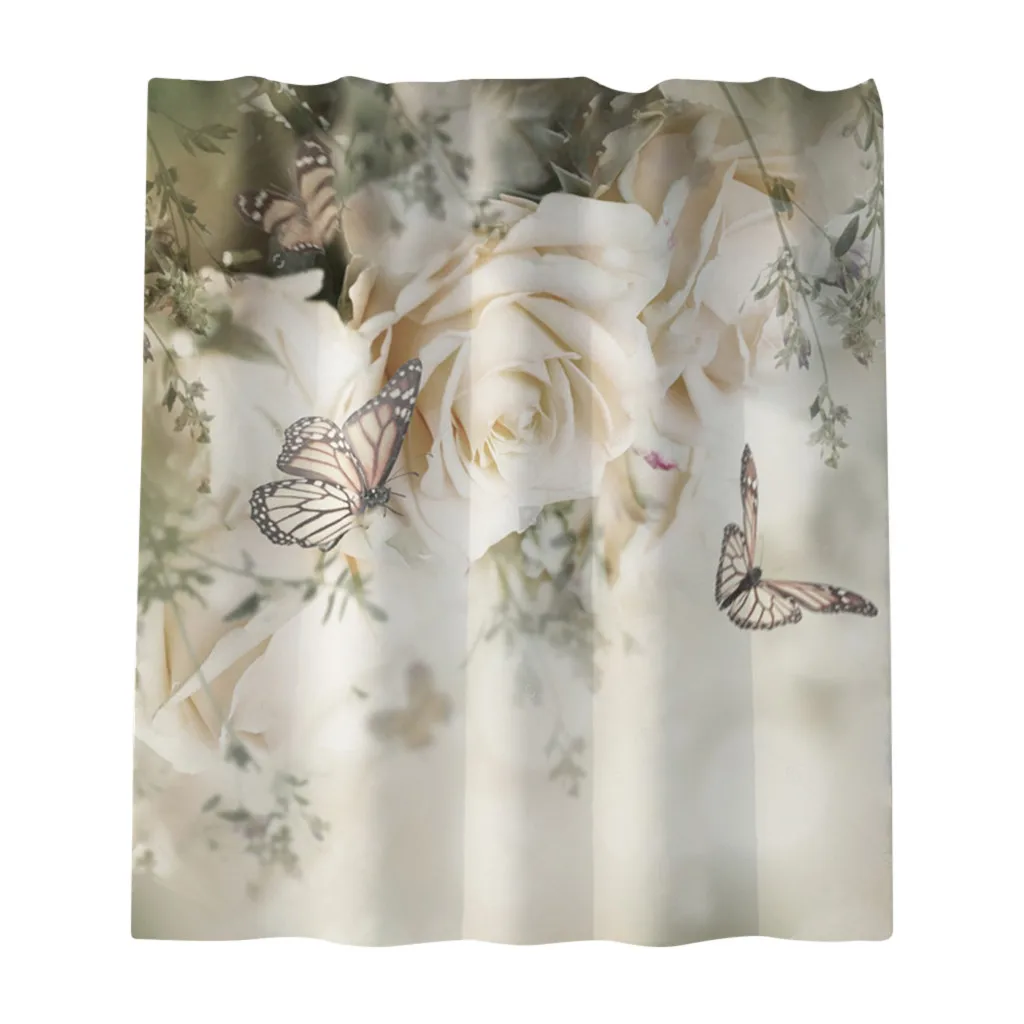 Ромашка и Роза душевая занавеска напольный коврик из четырех частей для ванной