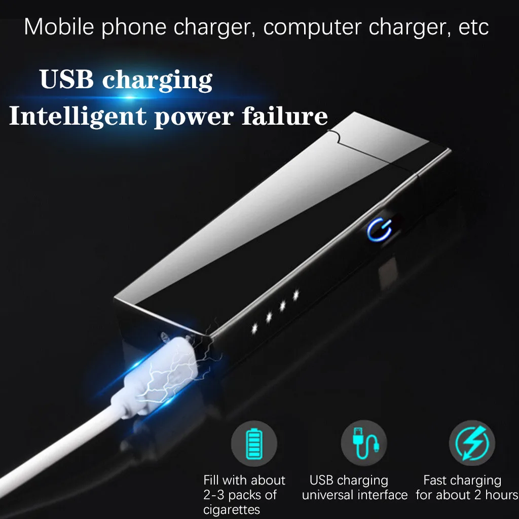 _ USB металлическая зажигалка с зарядкой от ветра электронные зажигалки сенсорным
