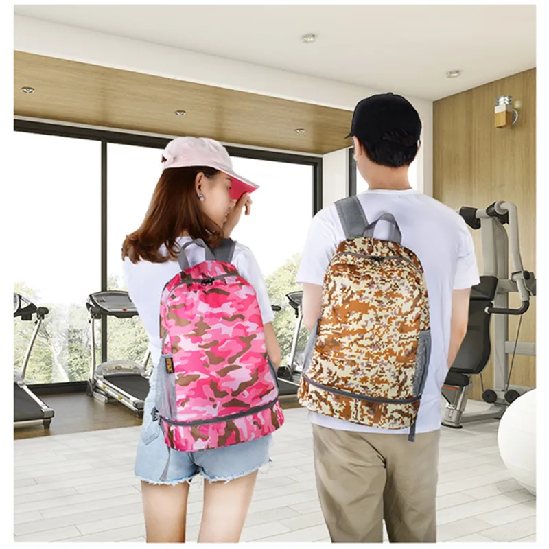 

Women's Sport Bag Waterproof Weekender Nylon Handbags Men's Dry Fitness Shoulder Travelling Luggage For Shoes Gym Backpack