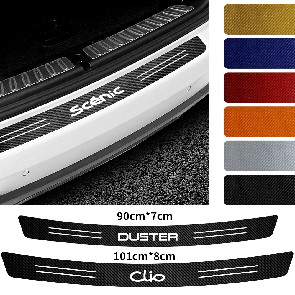 1 шт. углеродного волокна заднего бампера Отделка багажника защитные наклейки