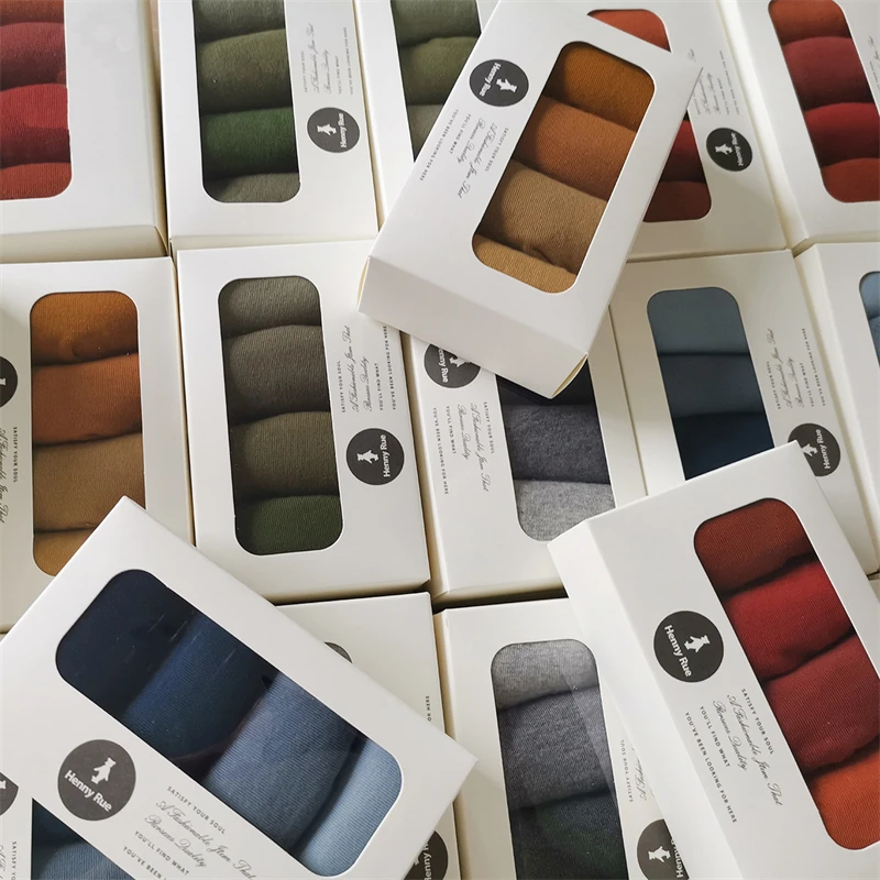 

4 Pairs Socks For Women 2022 New Fashion Gift Box Socks Cotton Socks Sets Breathable Korean Style Ankle Носки Носки Женские