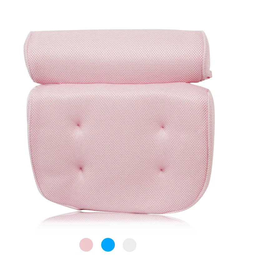 

Bath Pillow Neck and Headrest Support Thickened Pillow for Home Hot Tub Bathroom Bathtub Spa Pillow With 4D Air Mesh Technology