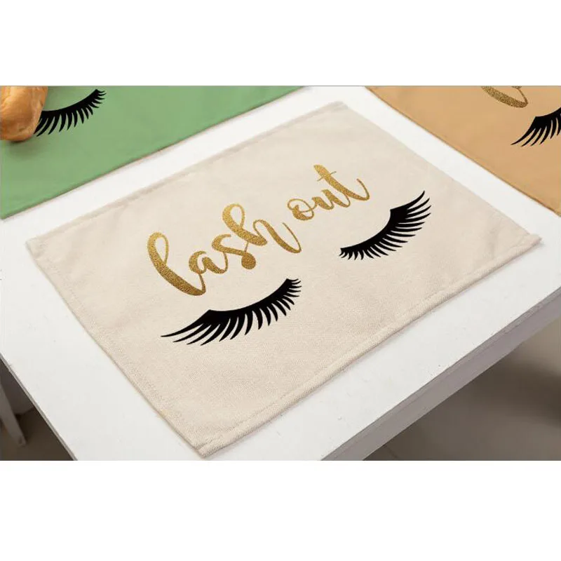 Модный коврик для ресниц из ткани украшения стола кухонный индивидуального