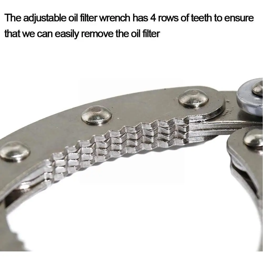 

1pcs Motorcycle Oil Filter Wrench Light Flexible Handle Remover Adjustable Portable Tool Range 60-75mm Universal Keys For S U5B4