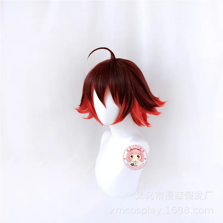 Cosplay Gueira Wig Anime PROMARE Mad Burnish Wig Black Red Heat Resistant Movies Hair Halloween Gueira Cosplay Hairpiece