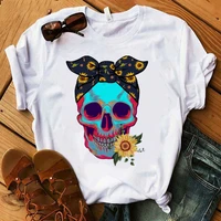 women crown skull funny print t shirt 2020 fashion summer o neck 90s clothes girl casual short sleeve printed clothesdrop ship
