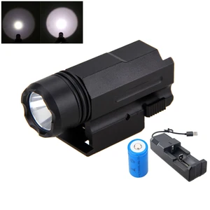 Светодиодный охотничий фонарь с креплением на Пикатинни, 3000 лм, 3 режима, тактический фонарь + аккумулятор + зарядное устройство