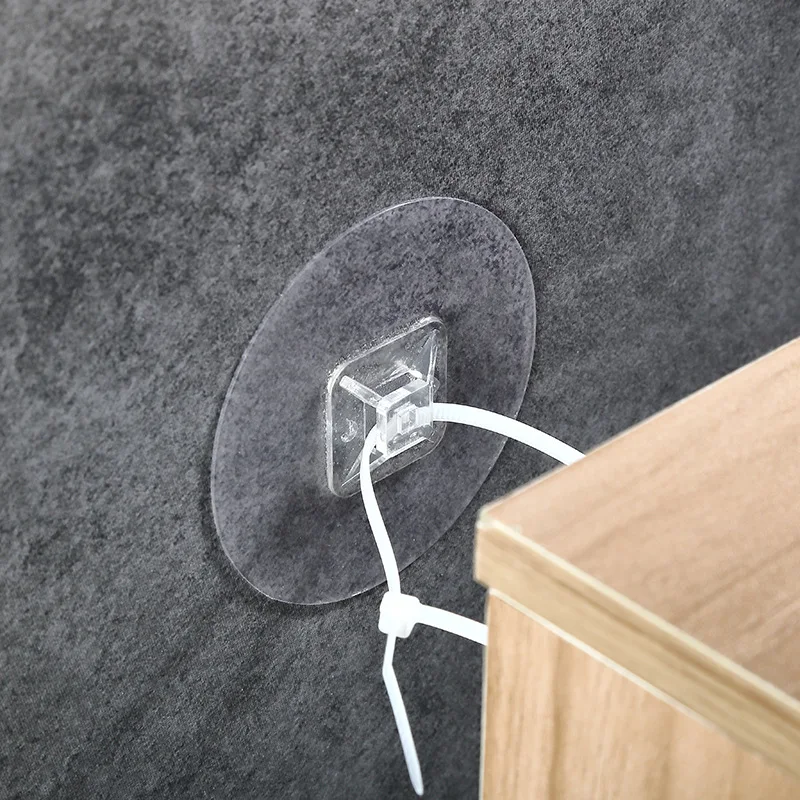 

2pcs Punch-Free Child Protection Cabinet Anti-Falling Frame Holder Opening Cable Tie Line Non-Marking Strong Patch Fixed hook