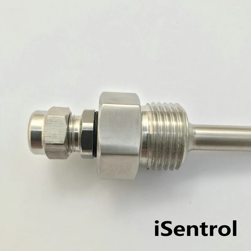 SSP21-060 Thermowell погружной рукав карман из нержавеющей стали 304 BSP 1/2 дюйма для провода