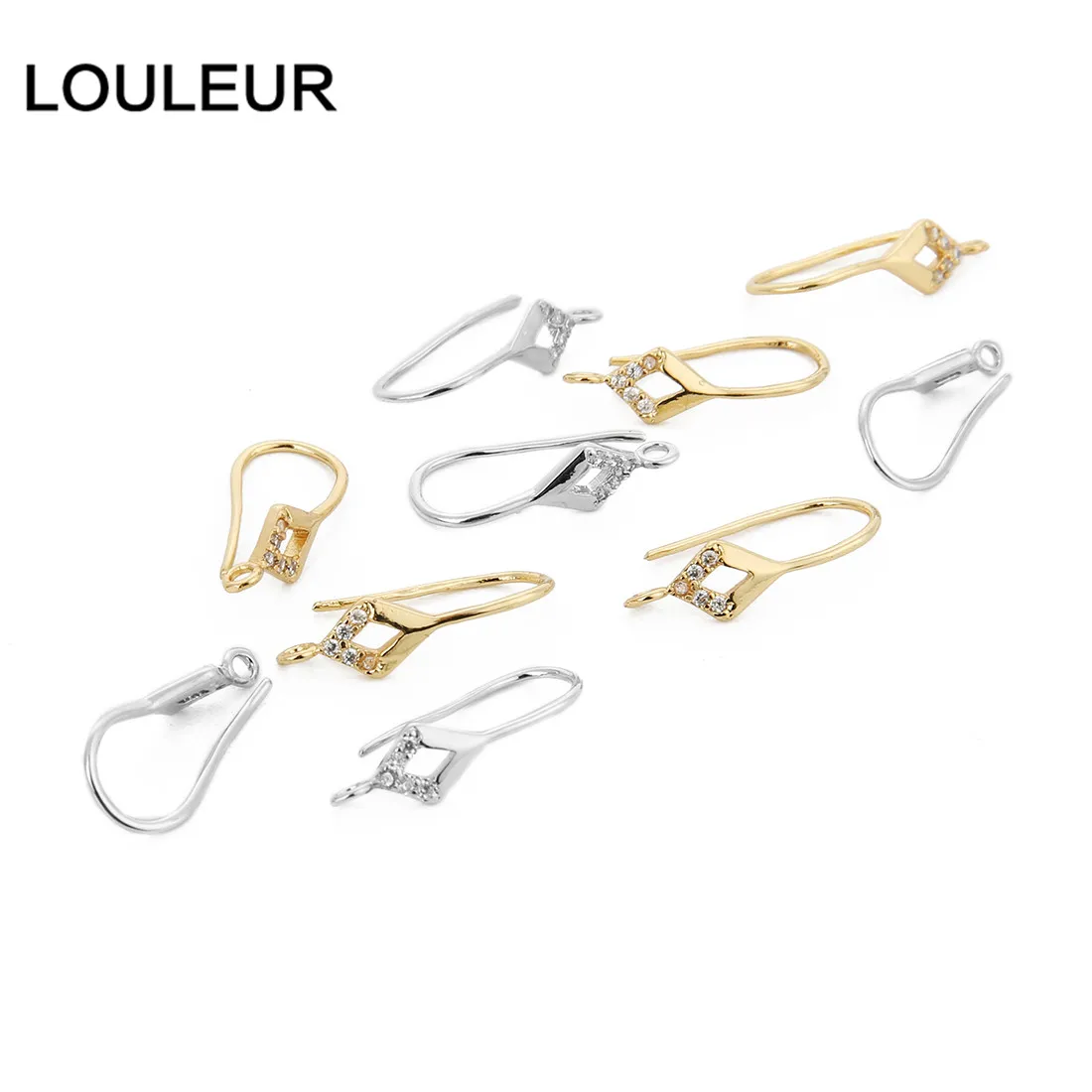 Louleur, 2 шт./лот, u-образные серьги в форме листа, крючок для женщин, сделай сам, серьги, модные ювелирные аксессуары, серьги, застежки, крючки