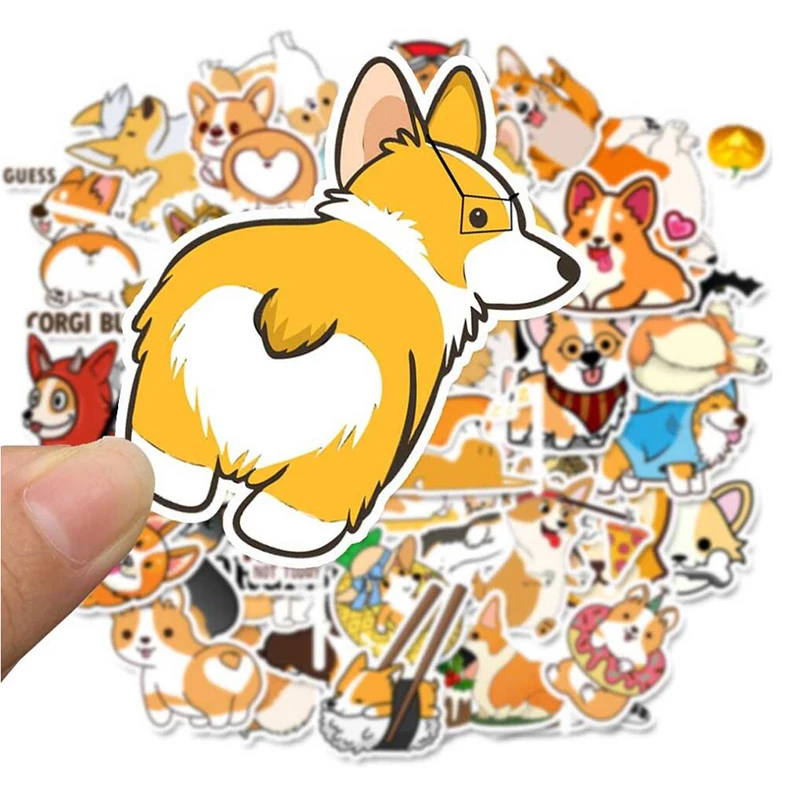 50/шт милый мультфильм вельш корги пемброк ПВХ стикер художественная коллекция