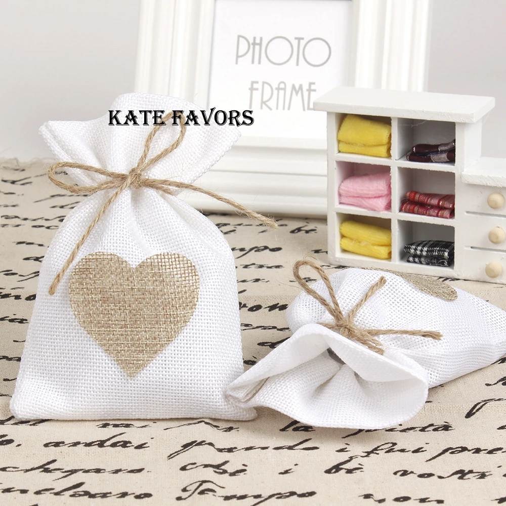 Свадебные подарочные пакеты для ювелирных изделий модный белый мешочек из