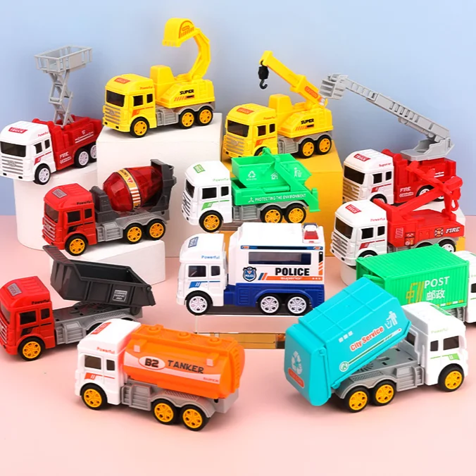 

Engineering Vehicle Toys Set Simulation Cute Mini Display Dump Truck Toy Car Excavator Container Boys Jouet Garcon Models DG50TC