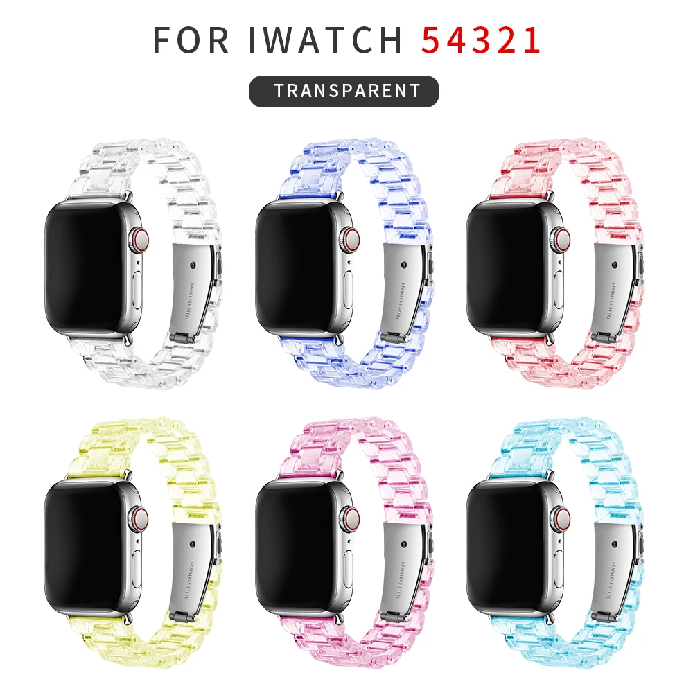 Ремешок для часов Apple Watch Band Series 1 2 3 4 5 прозрачный браслет Iwatch 38 мм 40 42 44 аксессуары |
