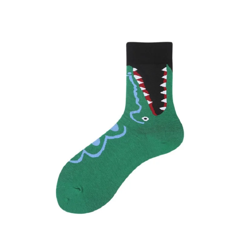 cute dinosaur Забавные милые носки, Мультяшные Цветочные Носки, модные Харадзюку кавайные счастливые носки, женские милые Мультяшные носки для скейтборда - Цвет: cute dinosaur