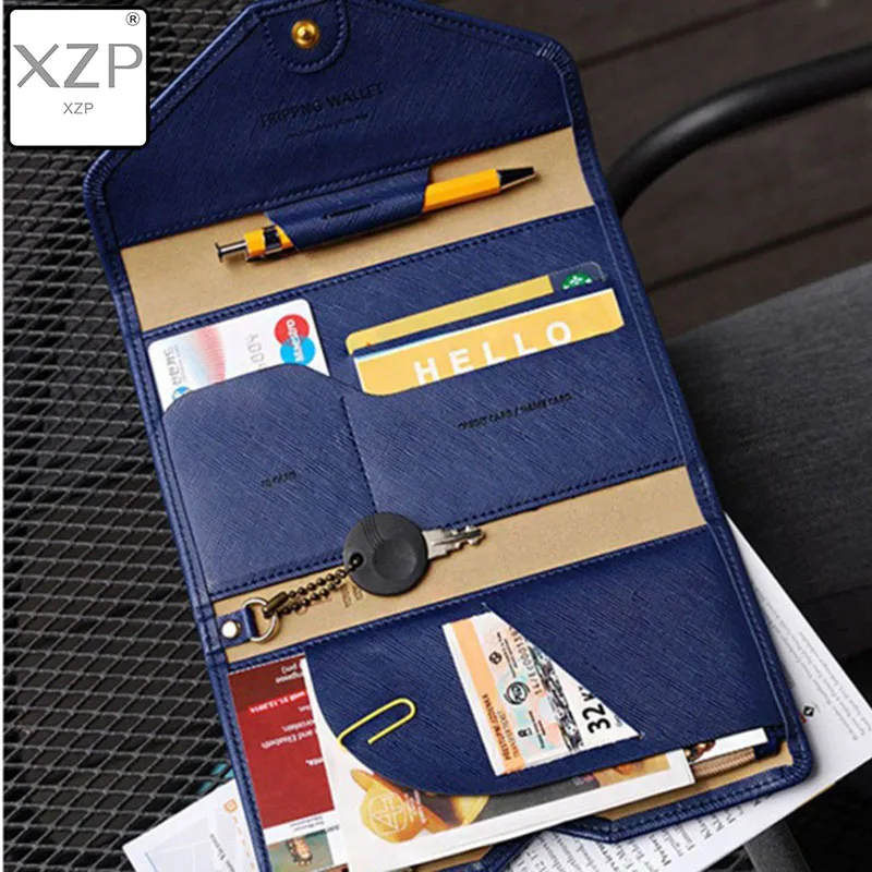 XZP Женская дорожная Обложка для паспорта складная кредитных карт кошелек