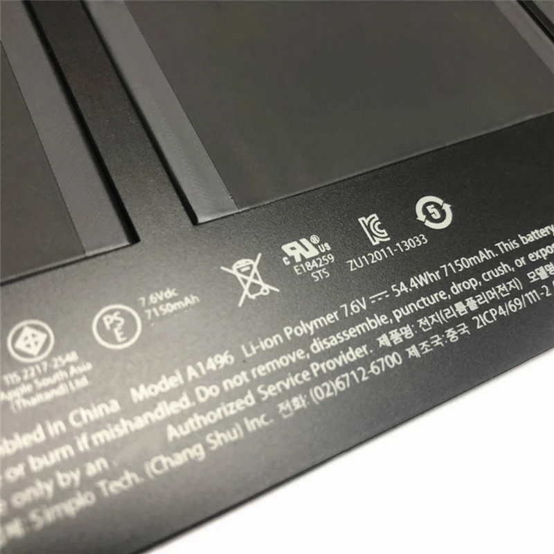 CSMHY новый оригинальный аккумулятор A1496 для Apple MacBook Air 13 &quotA1466 2013 2014 2015 MD760LL/A MD761CH/A