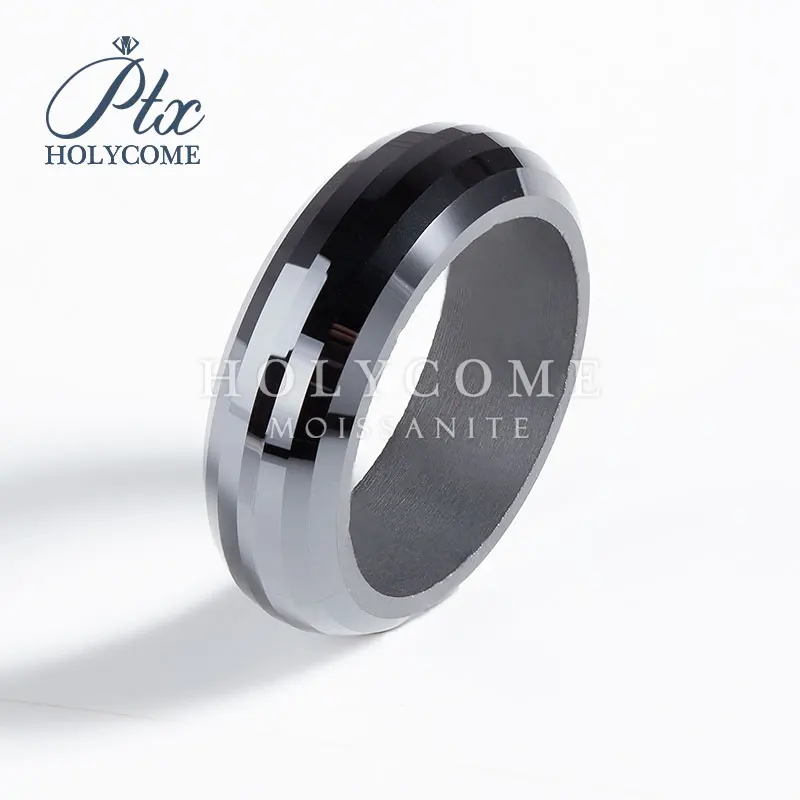 

Holycome Jewelry New design fashion Black Moissanite Ring All Size Can Customized серьги сережкикольцобраслетkolczyki брелок