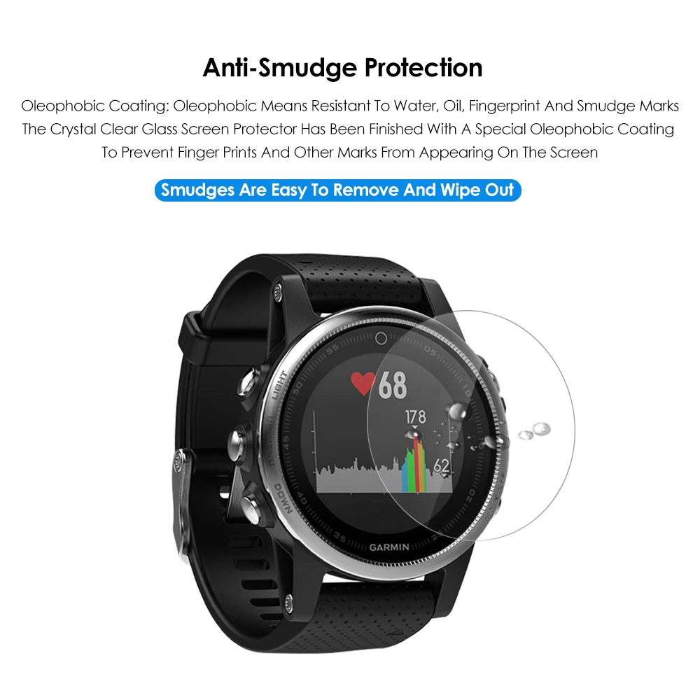 10 шт закаленное стекло для Garmin Fenix 6 Pro 6s Pro 6x Pro Защитная пленка для часов 9H прозрачная анти-защитная пленка ультратонкая кожа