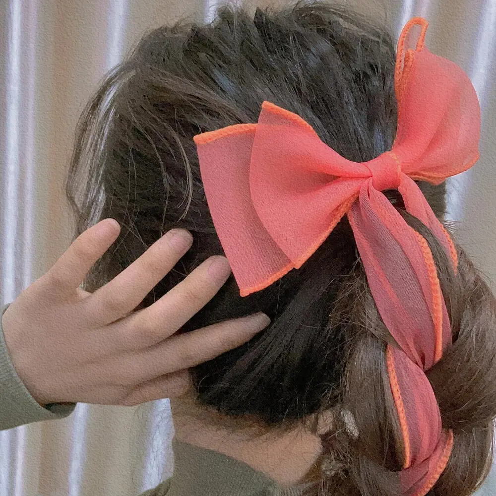 

Fashion Girls Kids Mesh Bow Headwear Children Super Princess Fairy Fishtail Ribbon Braided Hair Rope Hair Clip Hair Accessories