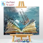 Фэнтези-море-книга-оформление своими руками картина по номерам окрашивание нулевой основы ручная роспись масляная живопись уникальный подарок домашний декор