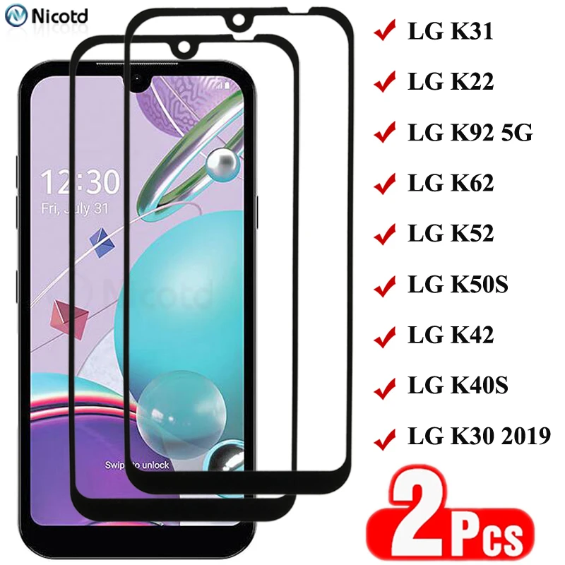 

Комплект из 2 предметов, с уровнем твердости 9H закаленное Стекло для LG K22 K42 K52 K62 K92 5G спереди Экран Безопасность пленка, полное покрытие, Стекл...