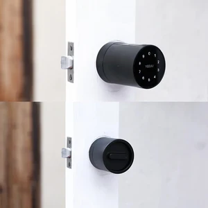 Дверной смарт-замок YEEUU S1, цилиндрический замок с поддержкой Bluetooth, со сканером отпечатков пальцев и паролем, работает с Alexa Google Home