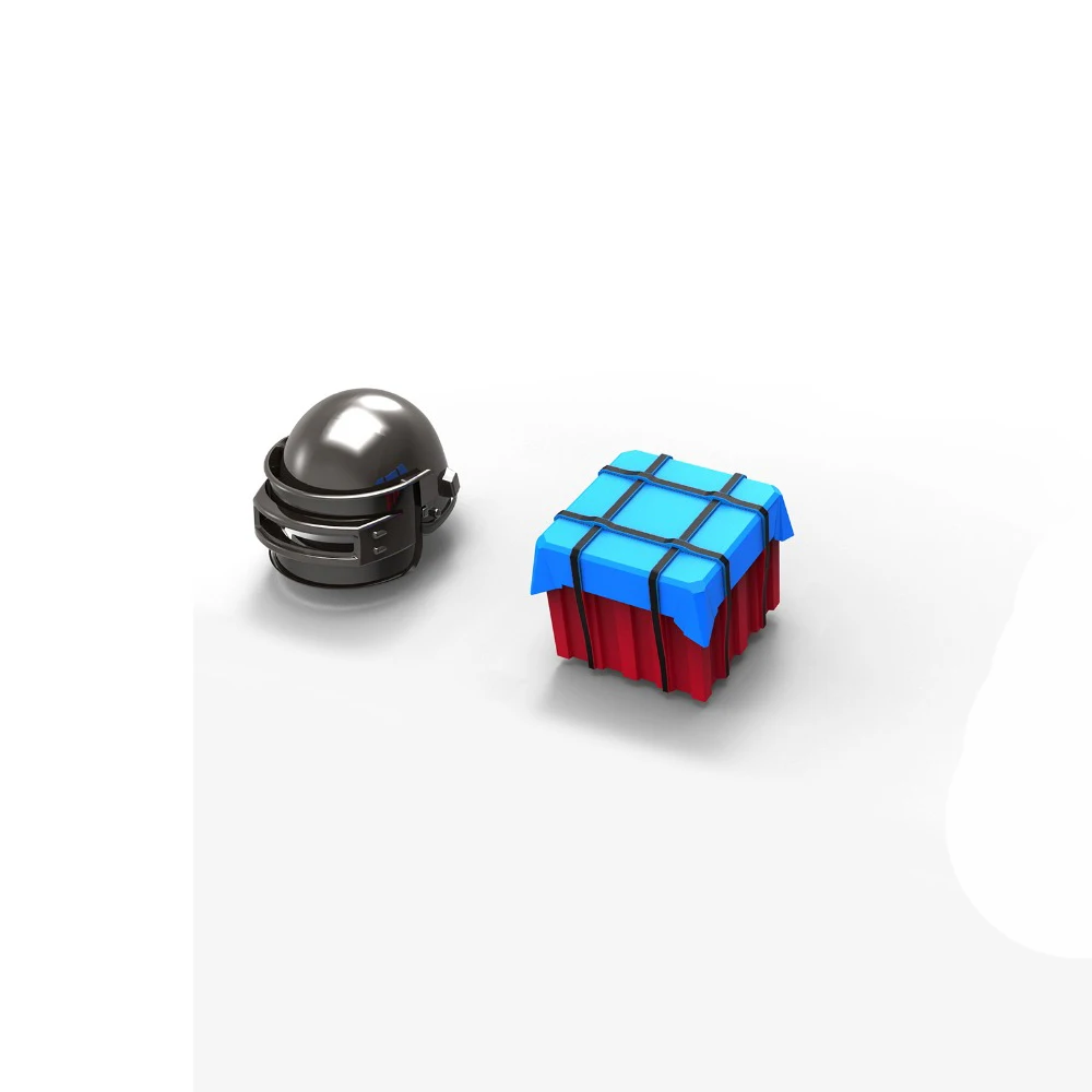 Кепка для ключей с клавиатурой powstro metal PUBG theme keycap helmet Air Supply box bomb Личная
