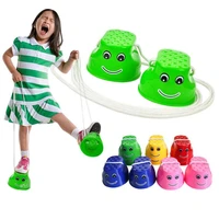 1 pairs children outdoor plastic balance training smile face jumping stilts shoes walker toy fun sport toys gift dropshipping