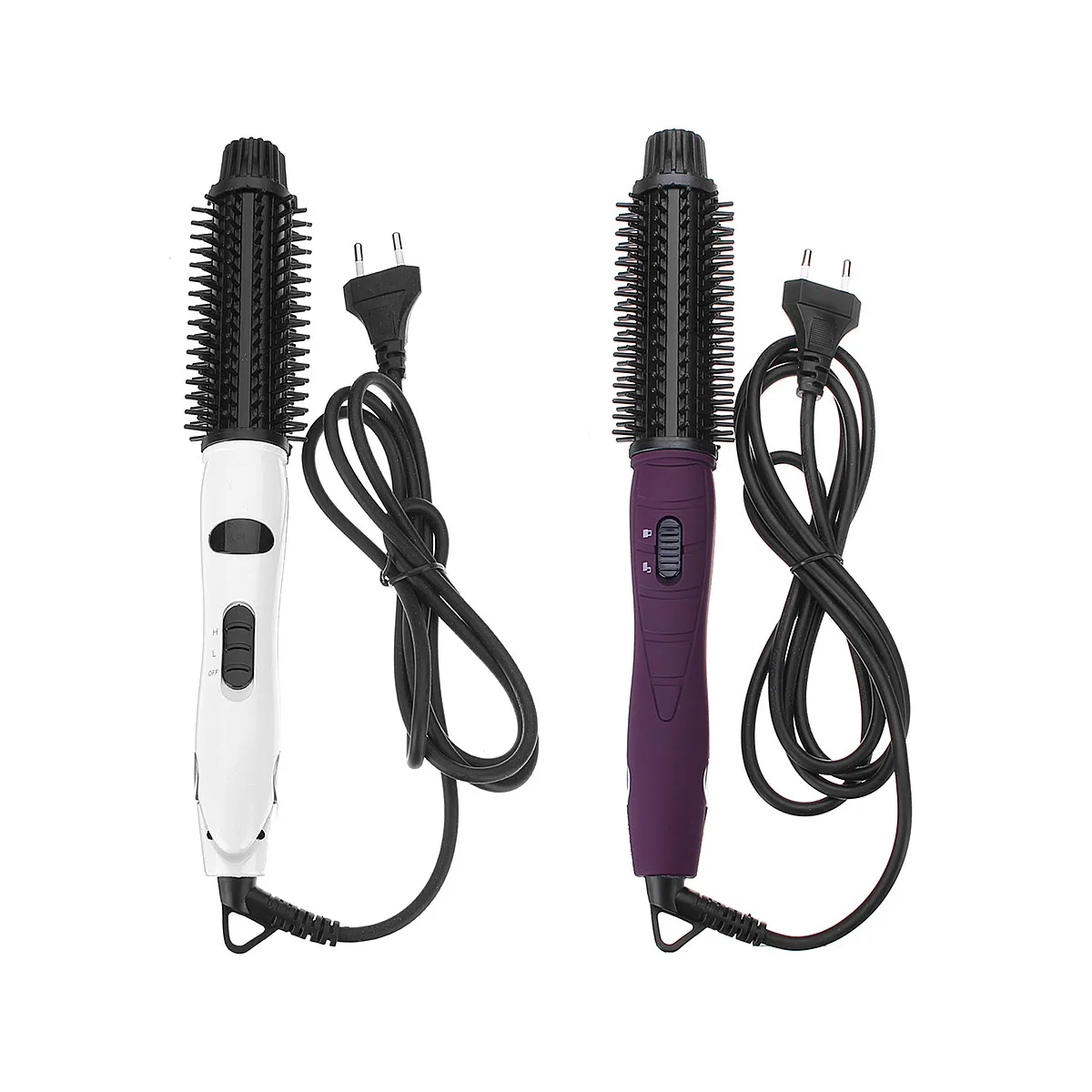 

4 in 1 Hair Straightener Curler Wand Curling Iron Brush Roller Tourmaline Ceramic Professional Dry &Wet Use Straightener EU Plug