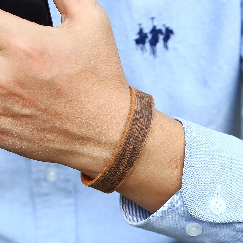 NIUYITID Adjustable Vintage Green Bracelet For Women Armband Man Leather Accessories Hand New Arrival 5 Colors | Украшения и