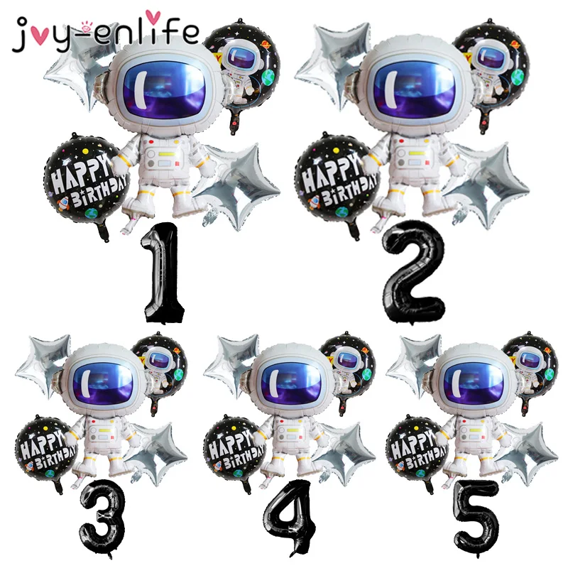 6 шт. воздушные шары из фольги в стиле космонавта|Воздушные и аксессуары| |