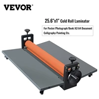 vevor 25 6x1 manual cold roll laminator machine sheets document plasticizer fits poster painting photo book cover a3 a4 paper