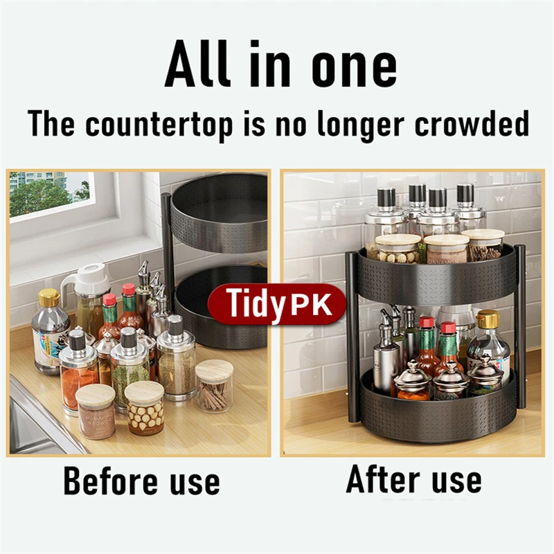 kitchen turntable spice organizer rack 360 degree spinning storage cabinet organizer seasoning container tray rack storage shelf free global shipping