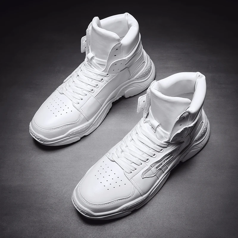 

Spring Casual Shoes Causal Shoes For Men Leather Casual Sport Sneaker Man Shoe Black Men's Hightop Sports White Leisure