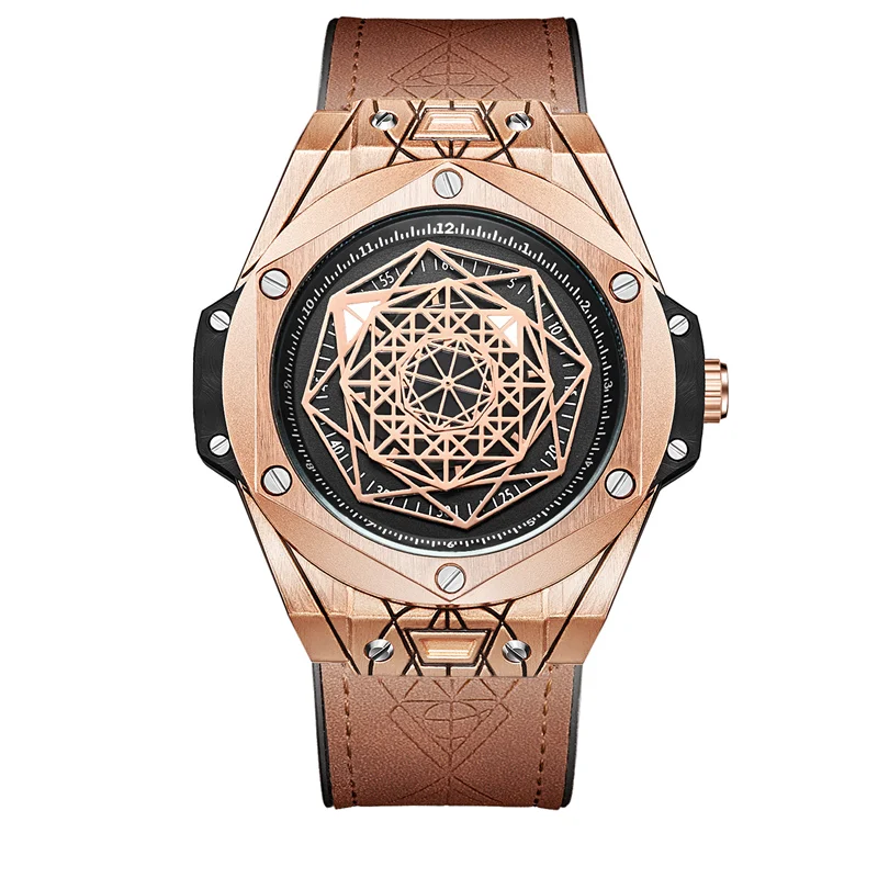 ON3810 rose brown ONOLA брендовые модные повседневные кварцевые часы для мужчин новые необычные уникальные водонепроницаемые наручные часы мужские стильные дизайнерские часы relogio masculino - Цвет: ON3810 rose brown