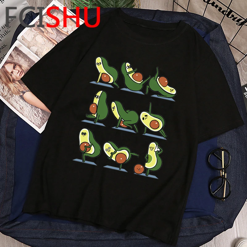 Милая забавная футболка с авокадо женская графическим рисунком в Корейском
