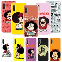 mafalda cartoon phone case for xiaomi redmi note 10 9 8 11 pro 11t 11s 10s 9s 9a 9c 9t 8t 8a 7 7a 5 art pattern cover coque