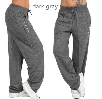 

Women's Fashion Loose Casual Pure Color Harem Yoga Joggerpant Trousers Harem Women Trousers Pants