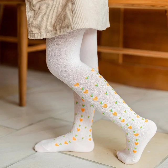 

Spring new Cotton Tights For Girls 1-3-5-8-year-old children pantyhose big PP girl love baby Knitted Stockings