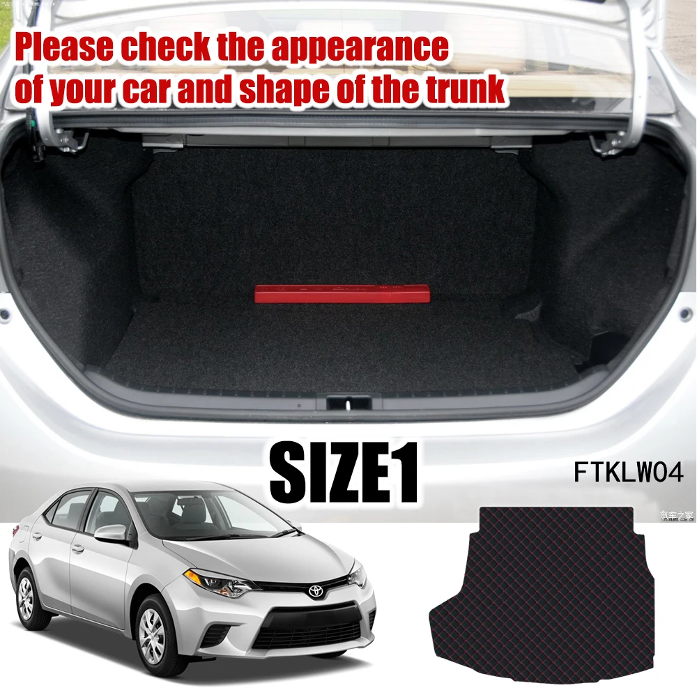 Leather Car Trunk Mat For Toyota Corolla 2012-2018 Boot E160 E170 E180 Cargo Liners Tray Slip Rear Liner Pad Axio |