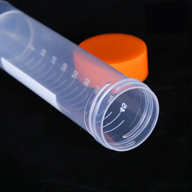 30 шт. 50 мл пластиковая градиентная трубка с плоским дном винтовой крышкой|plastic vial